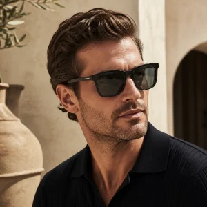 Vesper polarized sunglasses worn by a model